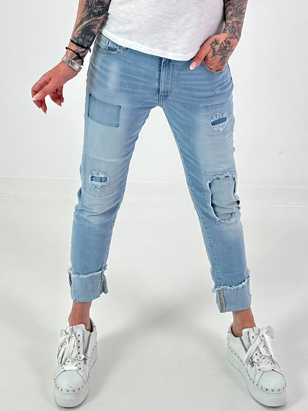 Used look jeans - denim