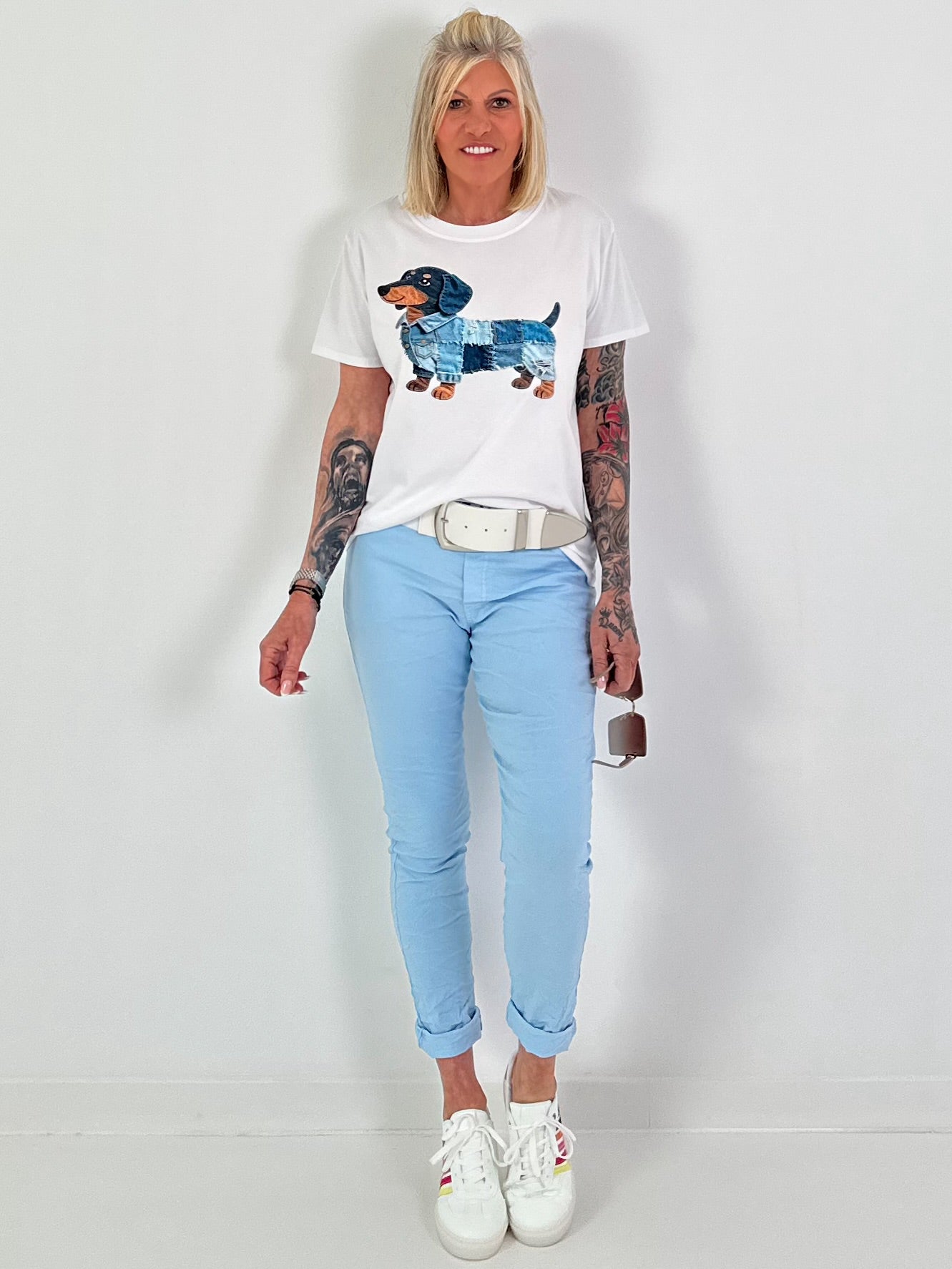 T-Shirt Dog - white