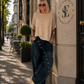 Light sweater with half sleeves - beige