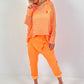 Oversized Netz Hoodie Soho - neonorange