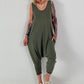 Jumpsuit mit Nieten - oliv