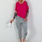 Cut-Out T-Shirt - Pink