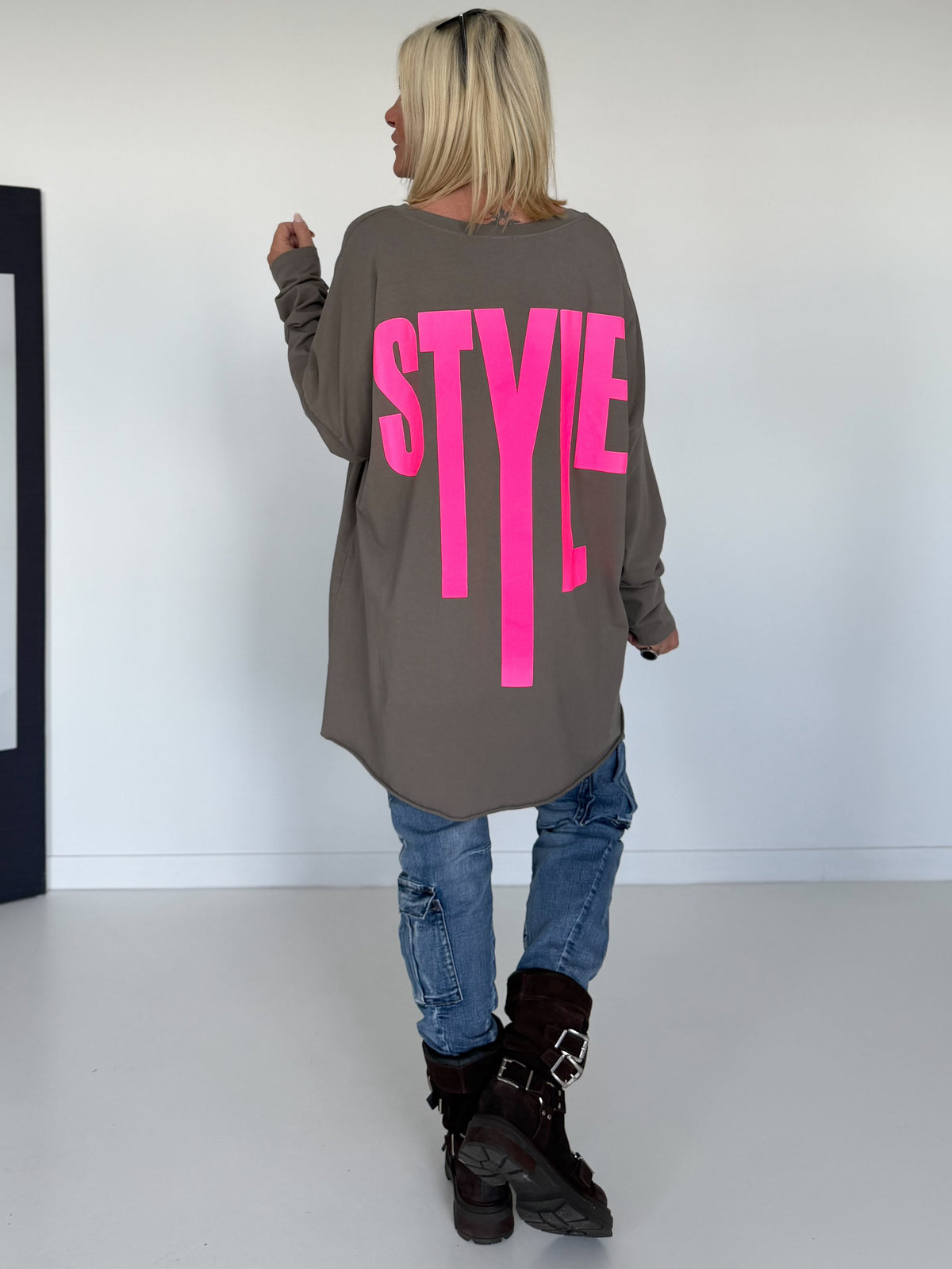 Oversized Shirt Style - taupe