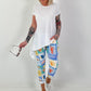 Asymmetrical T-shirt - white
