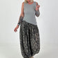Leichte Pumphose mit stylischem Print  - anthrazit - mehrfarbig
