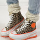 High sneaker model "Cat Boost" - leo-neon orange