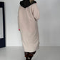 Teddy curl coat with neon accents - beige