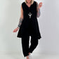 Linen two-piece set - black