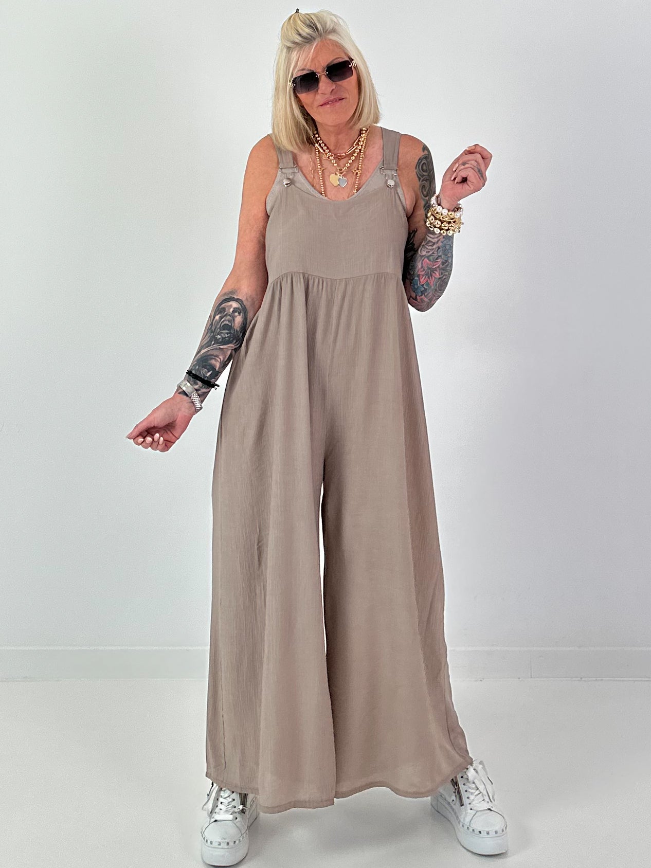 Marlene-style jumpsuit - taupe