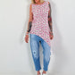 Long Top Leo asymmetrical - neon pink