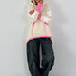 Lässiger Long Hoodie mit Daumenloch und trendigen Sternenelementen - beige