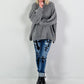 Oversized sweater model "Snuggle Arctic" - anthracite