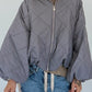 Jacke mit Puffärmelchen - grau