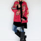 Oversized Jeansjacke mit Pailletten - used-red (lieferbar ab ca. 01.09.26)