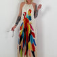 Printed ombré dress - beige multi-colored