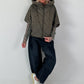 Jacket with XL collar and hood - olive
