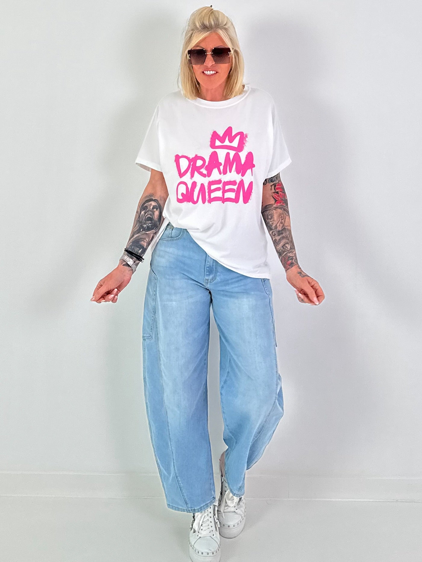 T-Shirt Drama Queen - white