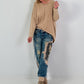 Oversized Shirt stone washed - camel (lieferbar ab ca.14.08.26)