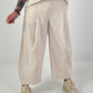 Ballon Hose mit langer Bundfalte - beige