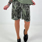 Sweat Short Camouflage mit Nieten - khaki-mehrfarbig