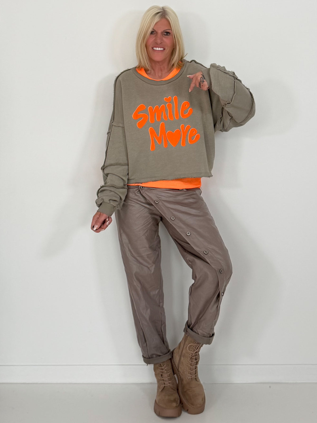 Sweater Smile More - taupe
