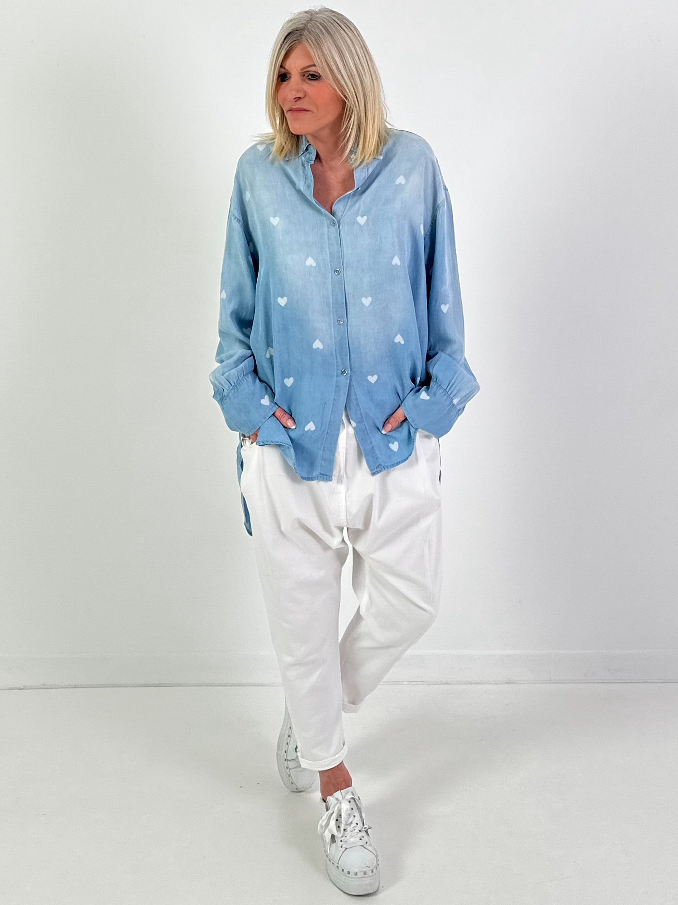 Jeanshemd Modell "Heartlight" - denim