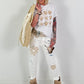 T-shirt with shell print - white