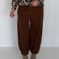 Baby corduroy harem pants Hope - chocolate