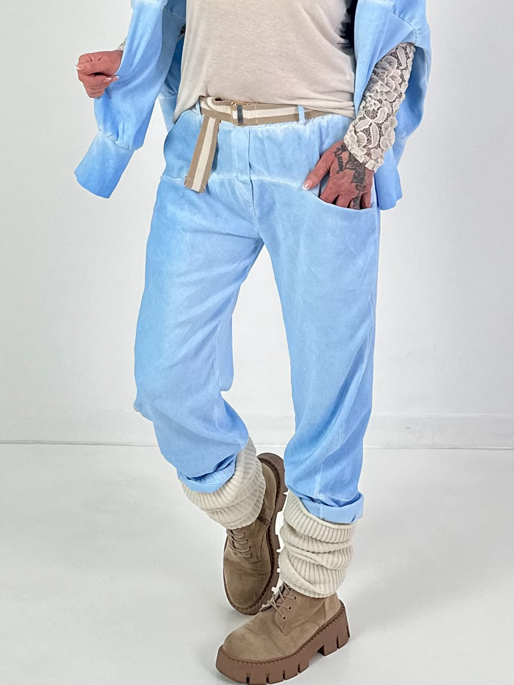 Lässige Hose - hellblau