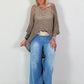Oversized Häkelpulli - taupe