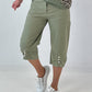 Hose mit Druckknöpfen Details- khaki