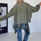 Boxy sweater Smile - olive