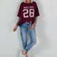 Sweater mit Vintage-Print - berry