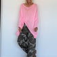 Soft Oversized Chunky Knit Sweater - Pink