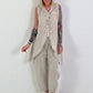 Linen two-piece set - beige