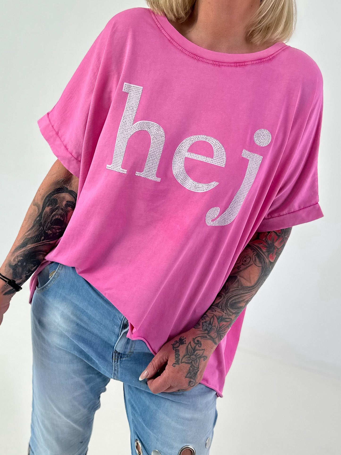T-shirt Hey - pink