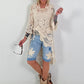 Crocheted Tunic with Pattern - beige