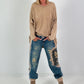 Oversized Shirt stone washed - camel (lieferbar ab ca.14.08.26)