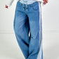 Jeansbroek model "Vichy Layer" - denim-lichtblauw