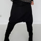 Baggy Hose mit Patten - schwarz