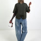 T-shirt with seam details - khaki