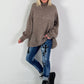 Oversized sweater model "Snuggle Arctic" - taupe