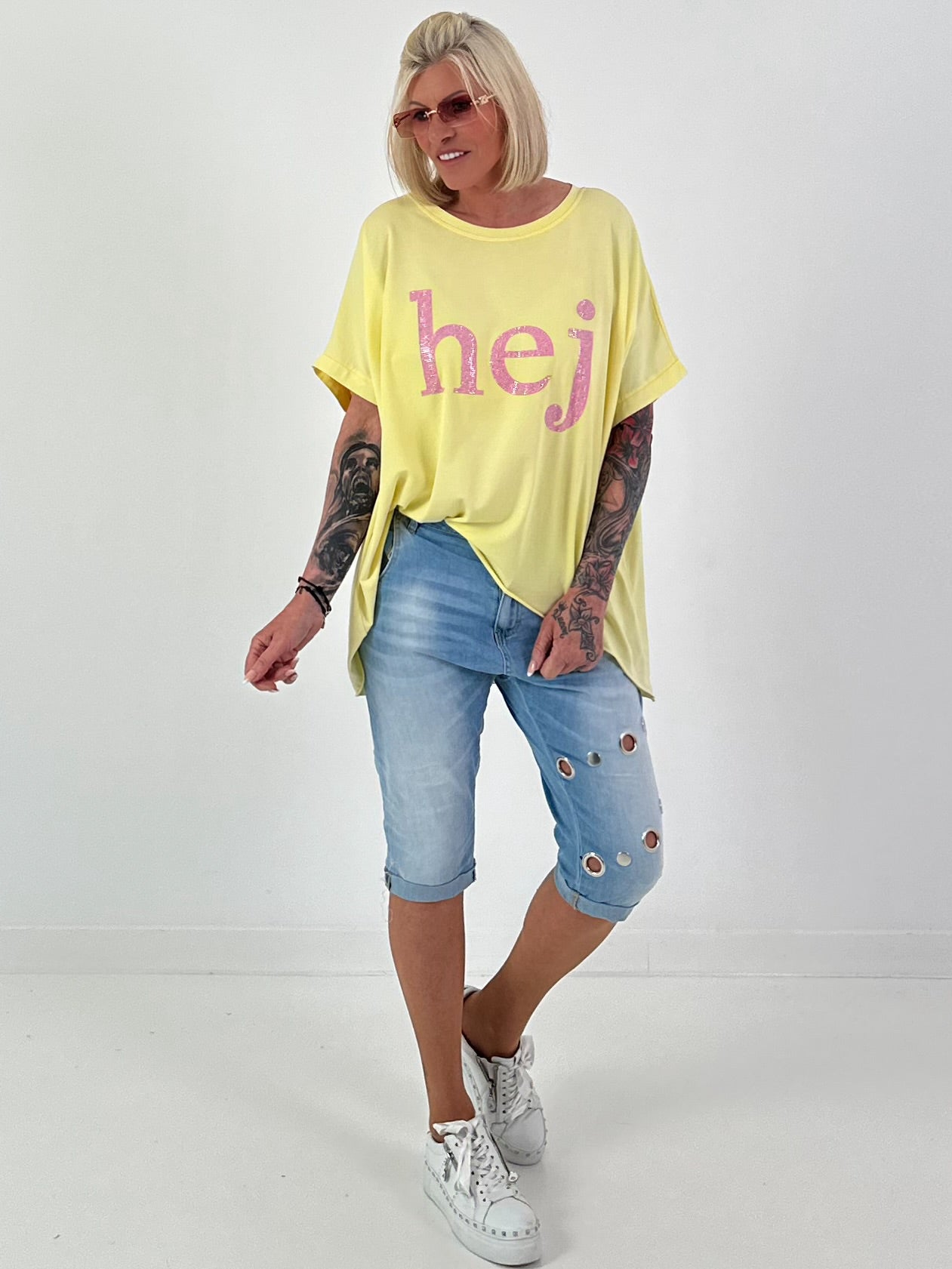 T-Shirt Hej - yellow