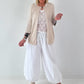 Leichte Feinstrickjacke mit Knopf- beige