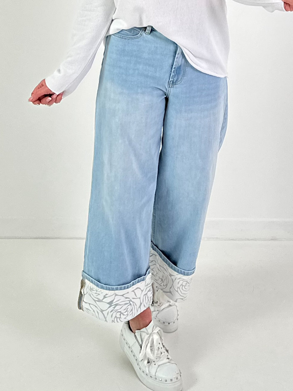 Culotte Jeans Modell "Rose Cuff Denim" - denim