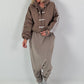 Bomberjacke mit Kapuze - taupe