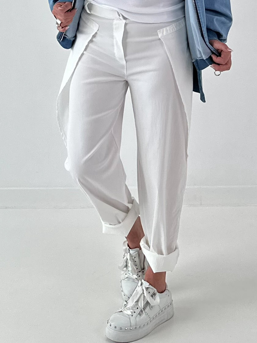 Hose mit besonderem Design - weiss