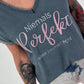 T-Shirt with statement print - blue