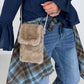 Kleine Felltasche / Phone Bag - beige