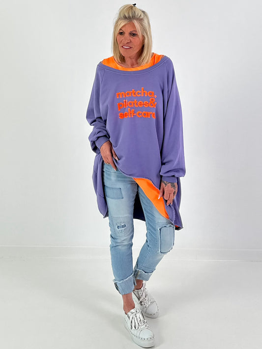 Oversized Sweater Matcha & Pilates - lila